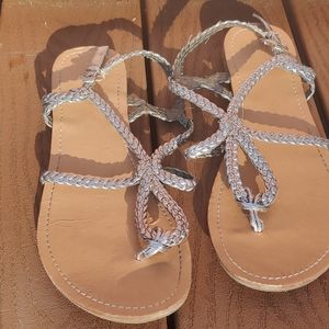Merona silver sandals